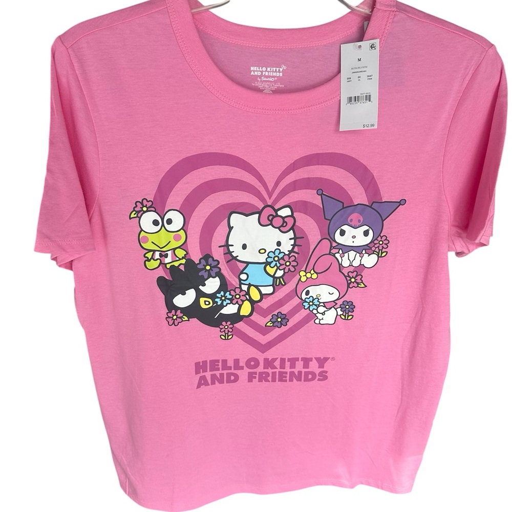 Sanrio Hello Kitty & Friends Pink Short Sleeve Tee- Women’s Medium
